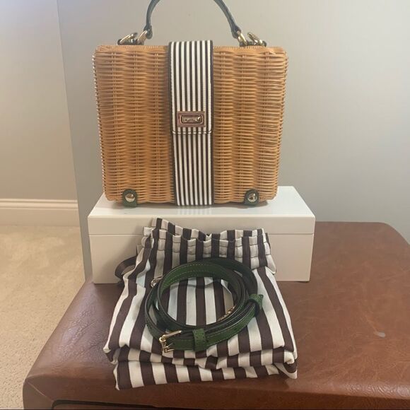 Henri Bendel Montauk Wicker Lunch Box - Picture 11 of 12